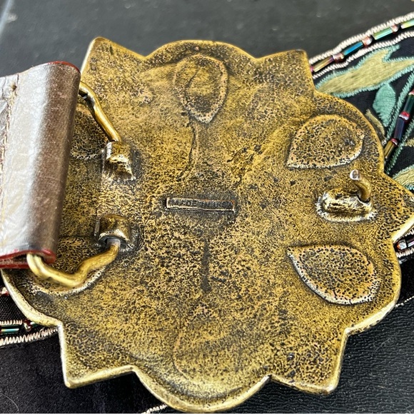 Streets Ahead Anthro Vintage-Inspired Embroidered Leather and Fabric Belt - Picture 10 of 16